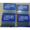 La Banque Table d’intérieur Bureau mur Plaque Service informations affichage Guide répertoire signe